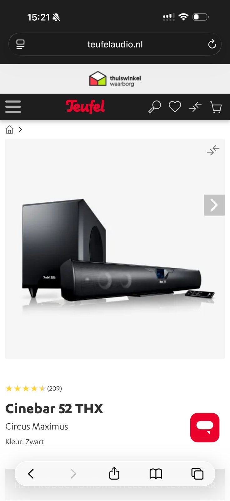 Teufel home cinema, Ophalen, Zo goed als nieuw