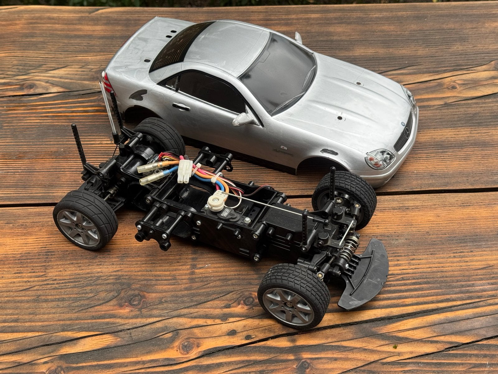 Tamiya Mercedes SLK Racing Car - Gebruikt, Elektro, Gebruikt, Ophalen of Verzenden, Schaal 1:10