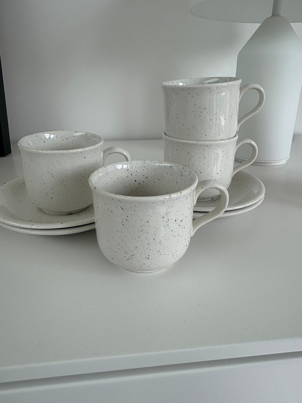 John Tams / Hema Confetti Cappuccino kop en schotels, Antiek en Kunst, Ophalen of Verzenden