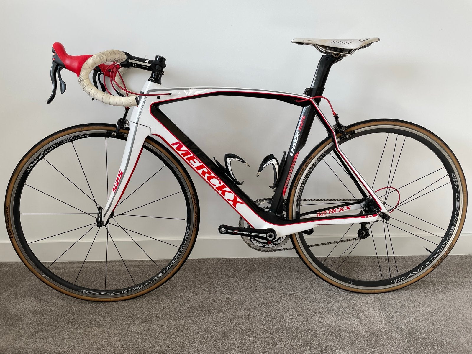 Eddy Merckx EMX-525 racefiets - Carbon, Campagnolo, 28 inch, Carbon, Zo goed als nieuw, Meer dan 20 versnellingen