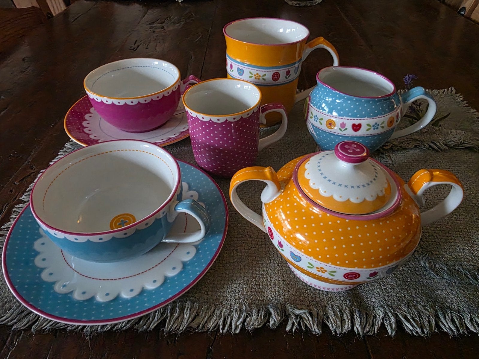 Vrolijk theeservies van Pip Studio - zo goed als nieuw, Ophalen, Pip Studio, Zo goed als nieuw, Modern
