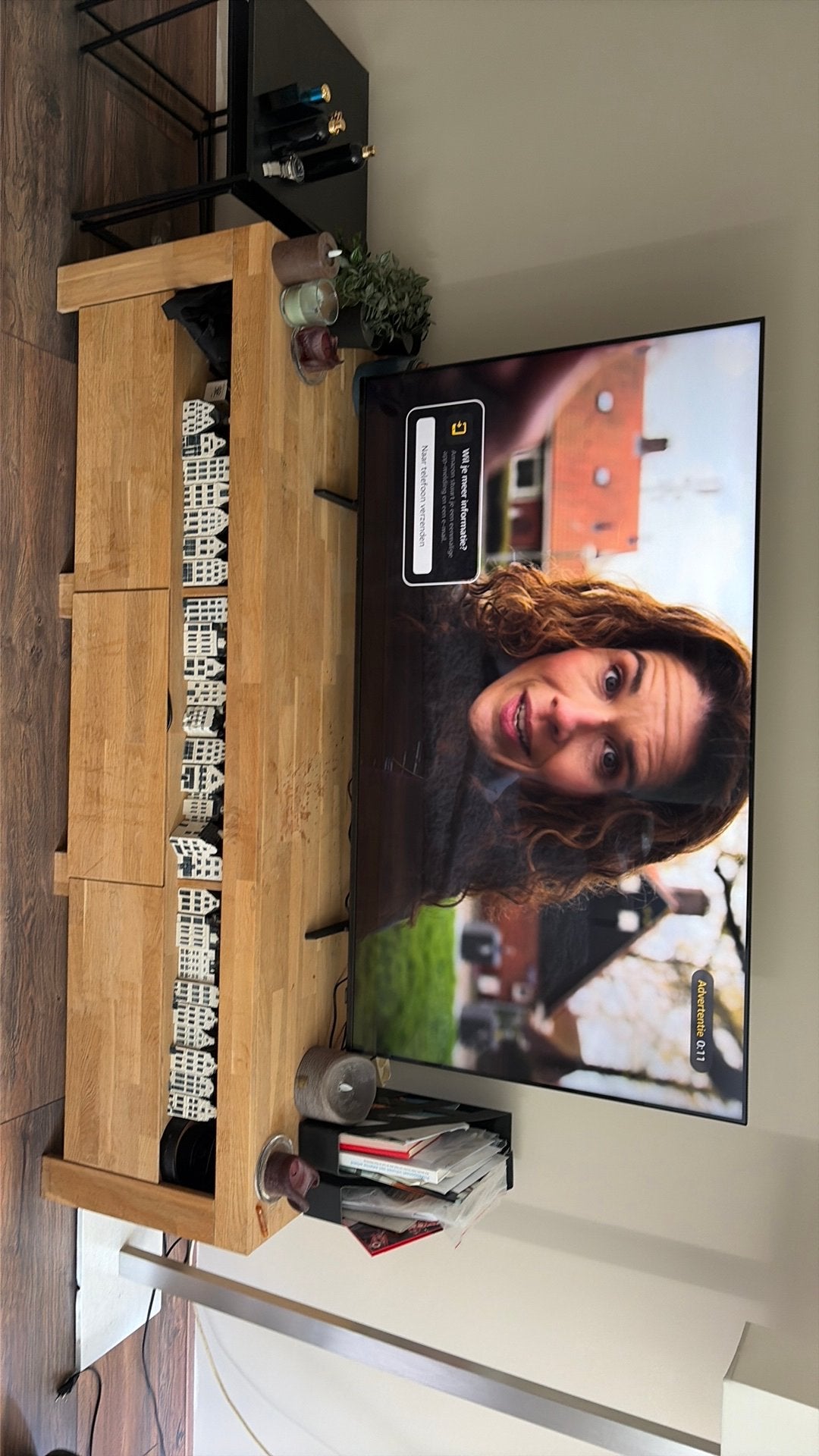 Tv meubel, Ophalen, Gebruikt, 150 tot 200 cm, Eikenhout