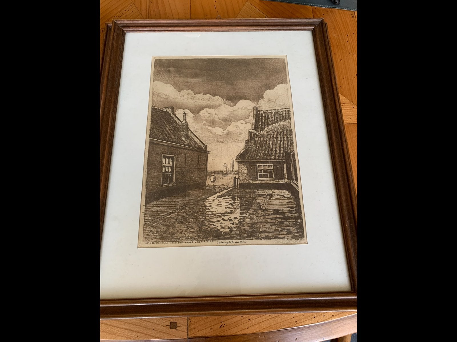 Ets van Karel Kok. Hoofdstraat Noordwijk aan Zee, Antiek en Kunst, Ophalen