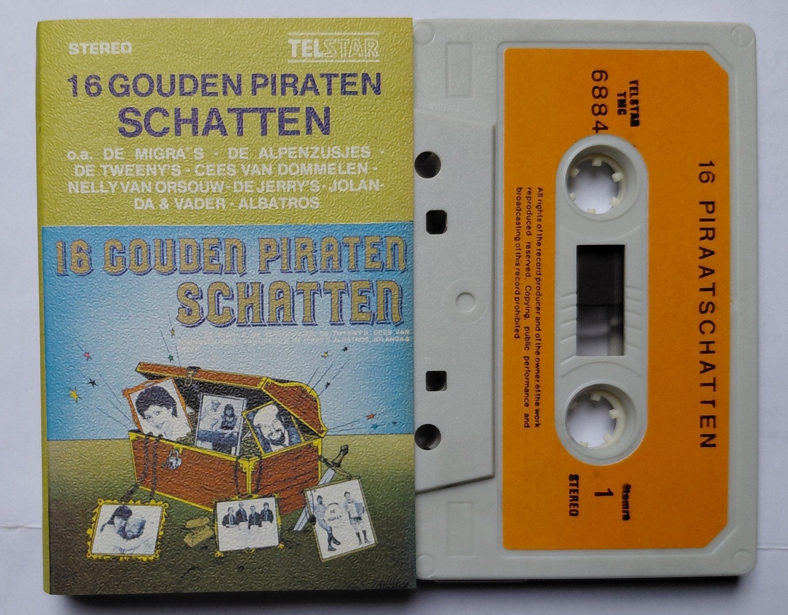 TMC  - 6884.  16 Gouden Piraten Schatten., Ophalen of Verzenden, Zo goed als nieuw, Nederlandstalig, 1 bandje