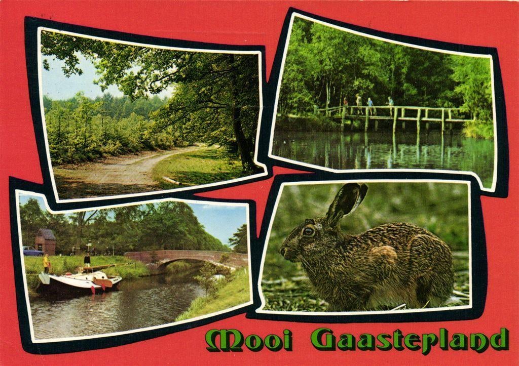 Mooi Gaasterland - 4 afb sfeergezichten - 1978 gelopen, Ophalen of Verzenden, Voor 1920, Gelopen, Noord-Brabant