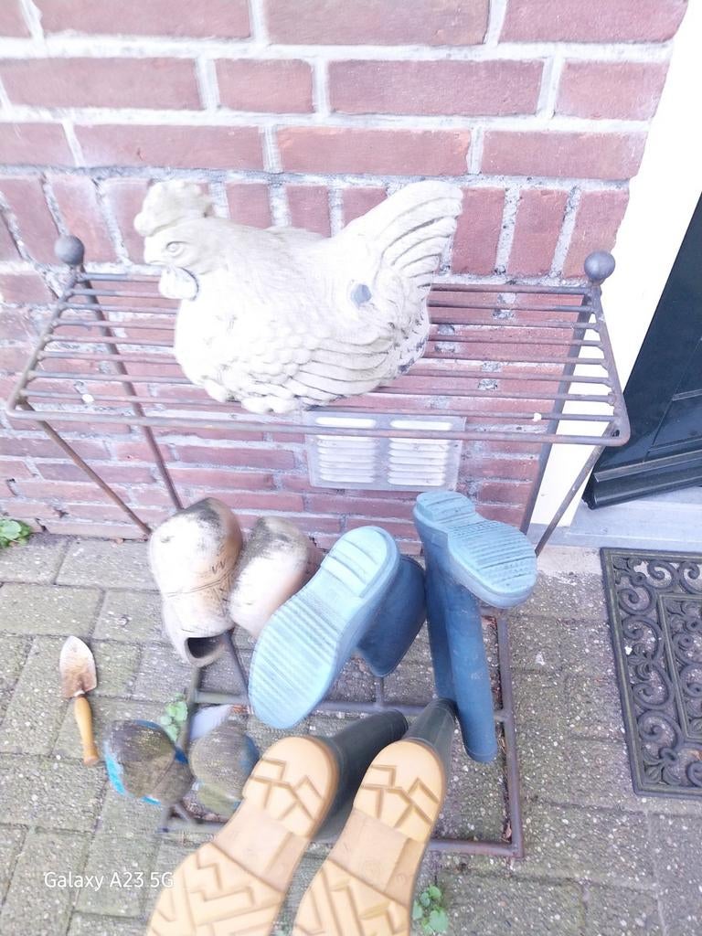 Stevig ijzeren laarzenrek voor buiten of binnen, Ophalen of Verzenden, Gebruikt