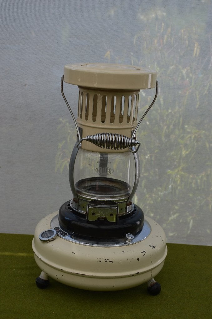 Vintage beige petroleumkachel Haller Saffire, Huis en Inrichting, Kachels, Gebruikt, Overige brandstoffen, Petroleumkachel, Ophalen of Verzenden