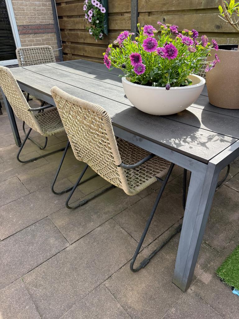 Tuintafel gratis, Tuin en Terras, Tuintafels, Ophalen, Gebruikt, Rechthoekig, Aluminium