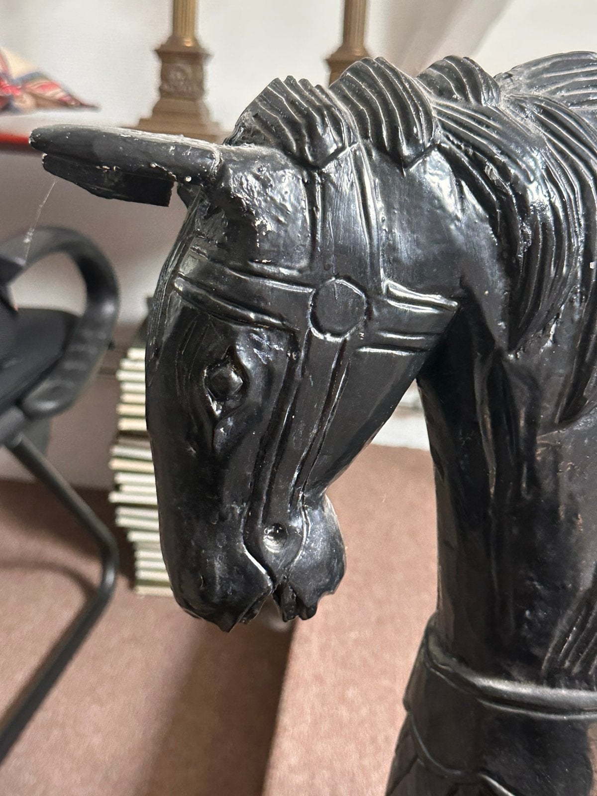 Super leuk, paard antiek GROOT decoratie, Huis en Inrichting, Ophalen, Binnen, Gebruikt, Hout
