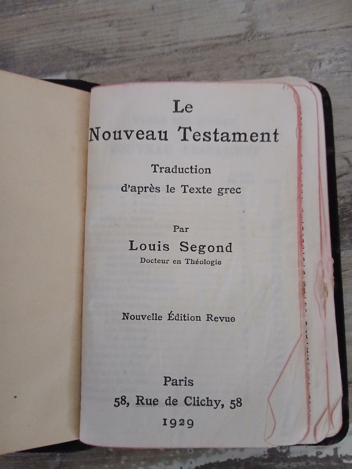 Het Nieuwe Testament - Louis Segond (1929), Ophalen of Verzenden, Louis Segond