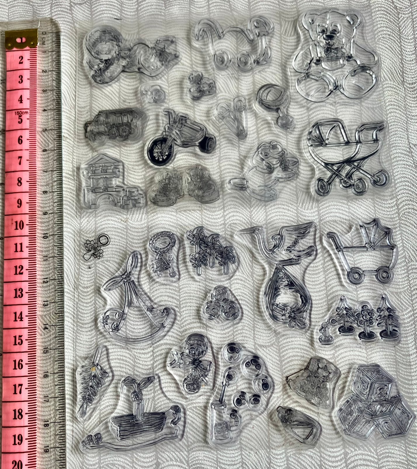 Baby stempels 3 x voor 1,50, Hobby en Vrije tijd, Ophalen of Verzenden, Zo goed als nieuw, Clearstamp
