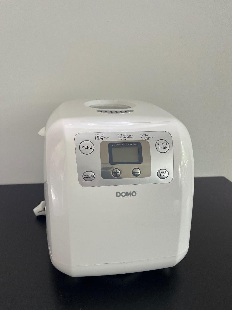 Broodbakmachine met timer Domo, Witgoed en Apparatuur, Broodbakmachines, Kijkvenster, 800 tot 1200 gram deeg, Zo goed als nieuw