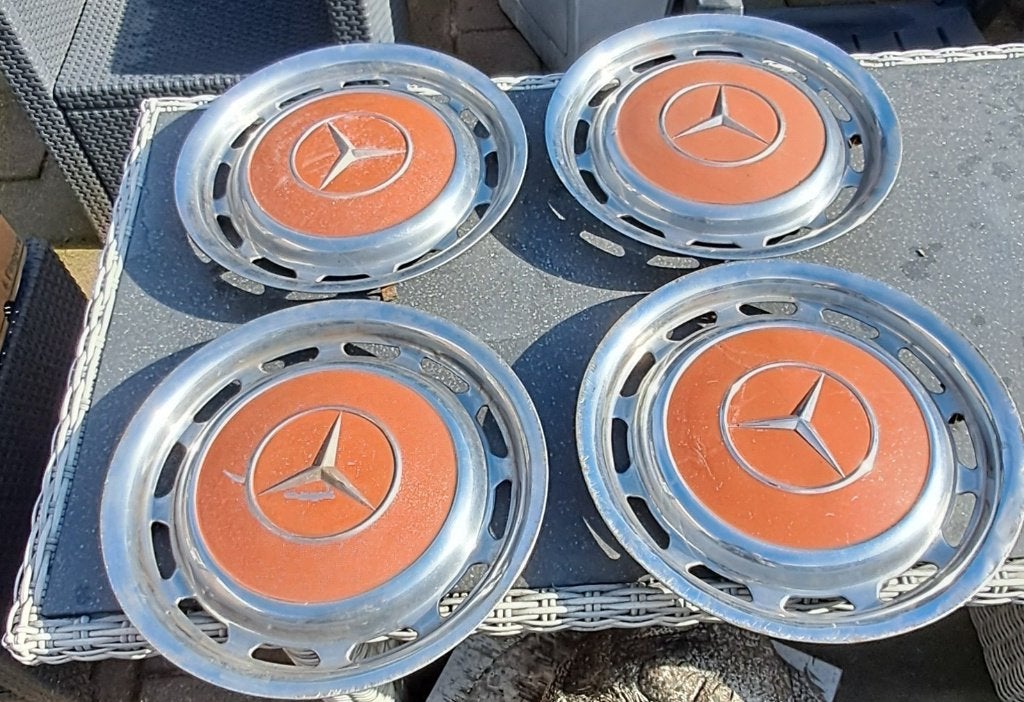 4 mercedes oldtimer wieldoppen, Wieldoppen, Gebruikt, Ophalen of Verzenden, Benz