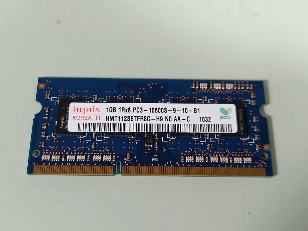 Hynix 1GB 1RX8 PC3-10600S-9-10-B1 laptop geheugen, DDR3, Ophalen of Verzenden, Laptop, Gebruikt