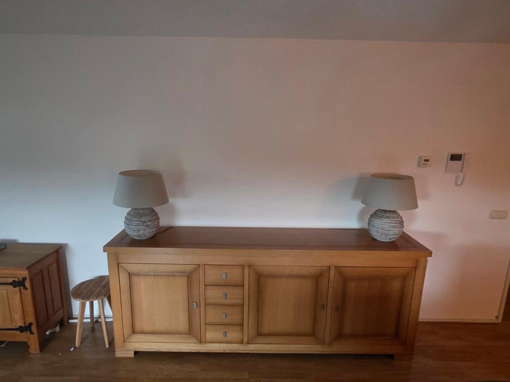 GRATIS eiken dressoir - Zeer goede staat - 233x46x91 cm, Ophalen, Zo goed als nieuw, 200 cm of meer, 25 tot 50 cm