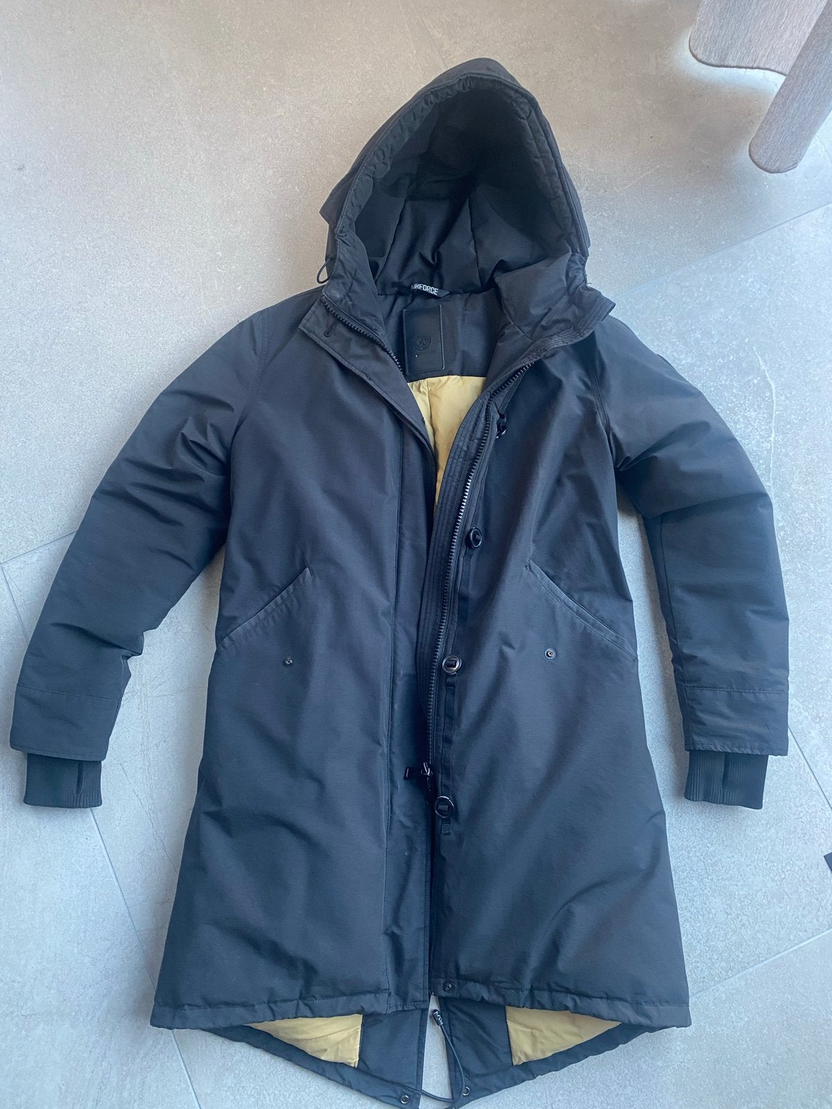 Airforce Fishtail Parka Ice Dames Maat S, Kleding | Dames, Ophalen, Zo goed als nieuw, Maat 36 (S), Zwart