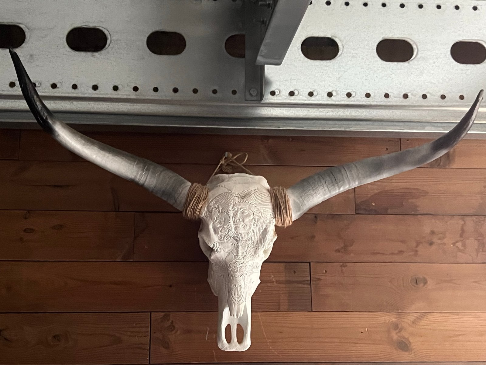 Longhorn breedte 100cm, Huis en Inrichting, Woonaccessoires | Overige, Ophalen, Boho, Zo goed als nieuw, Wit