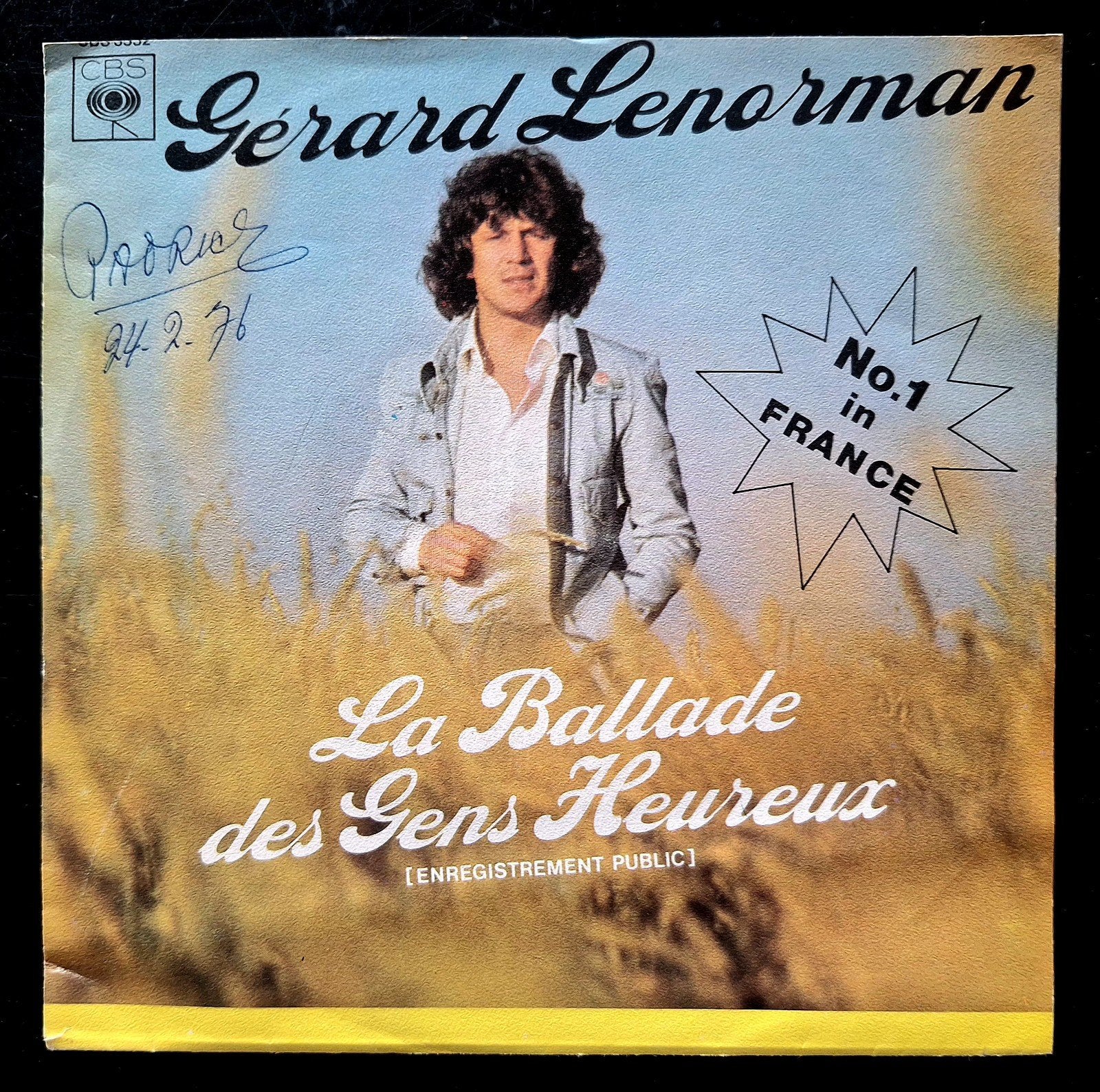 7"/SINGLE  GÉRARD LENORMAN - La Ballade Des Gens Heureux, Cd's en Dvd's, Vinyl Singles, Ophalen of Verzenden, Gebruikt, Pop