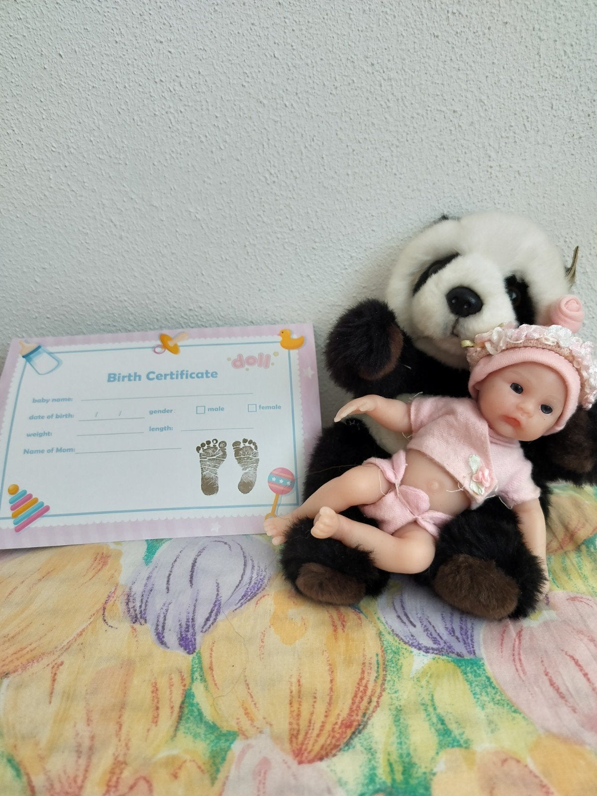 sileconen baby meisje 17  cm kleding sets certificaat ., Verzenden, Nieuw, Babypop, Levensecht of Reborn