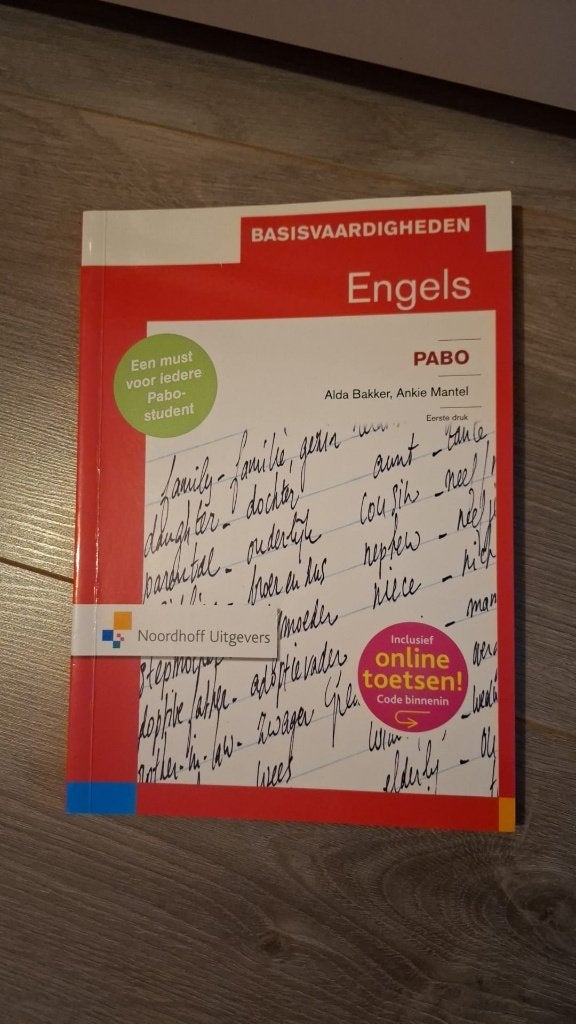 Basisvaardigheden Engels pabo (ISBN: 9789001817251), Zo goed als nieuw, Noordhoff Uitgevers, Alpha, HBO