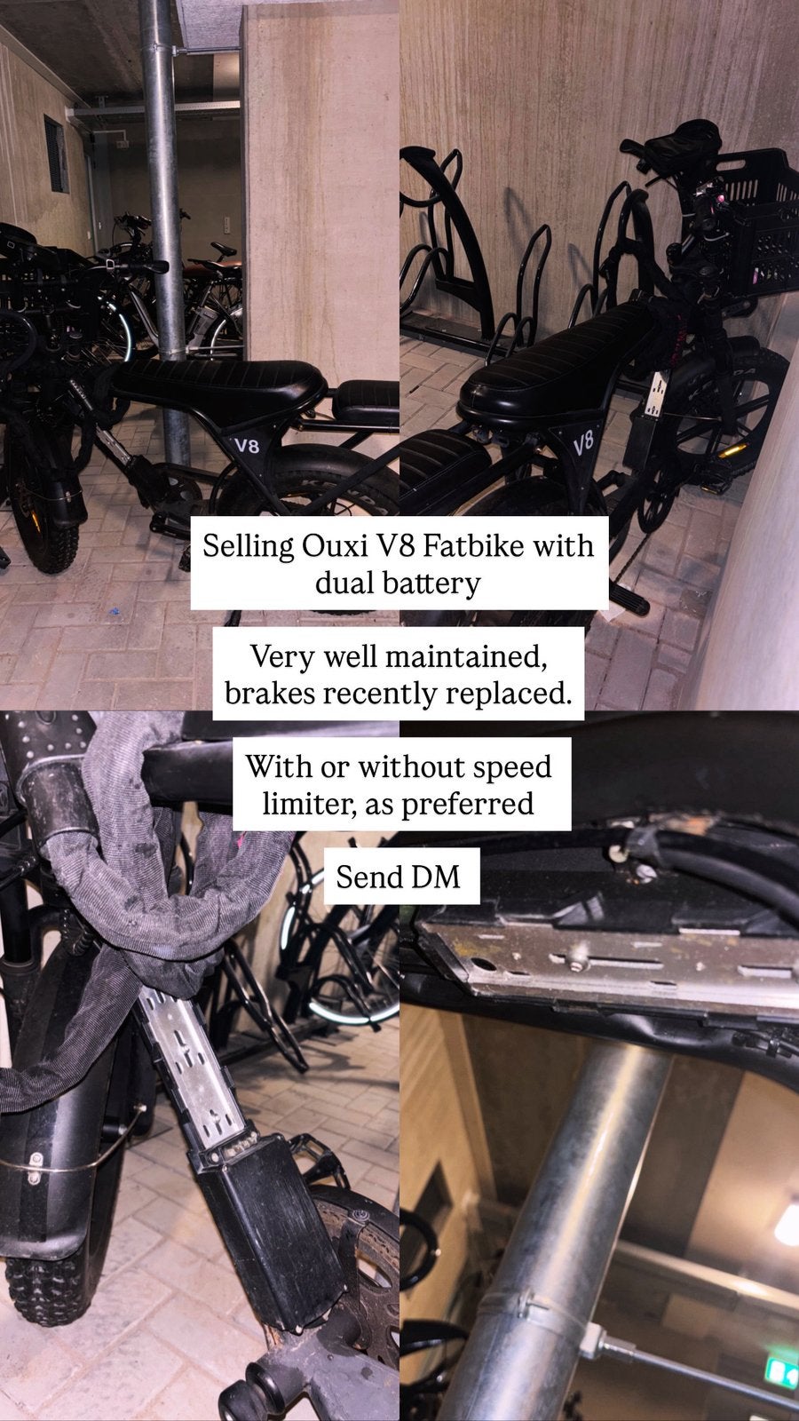 Ouxi V8 with dual battery, Ophalen, Nieuw, 1 fiets, Trekhaakdrager