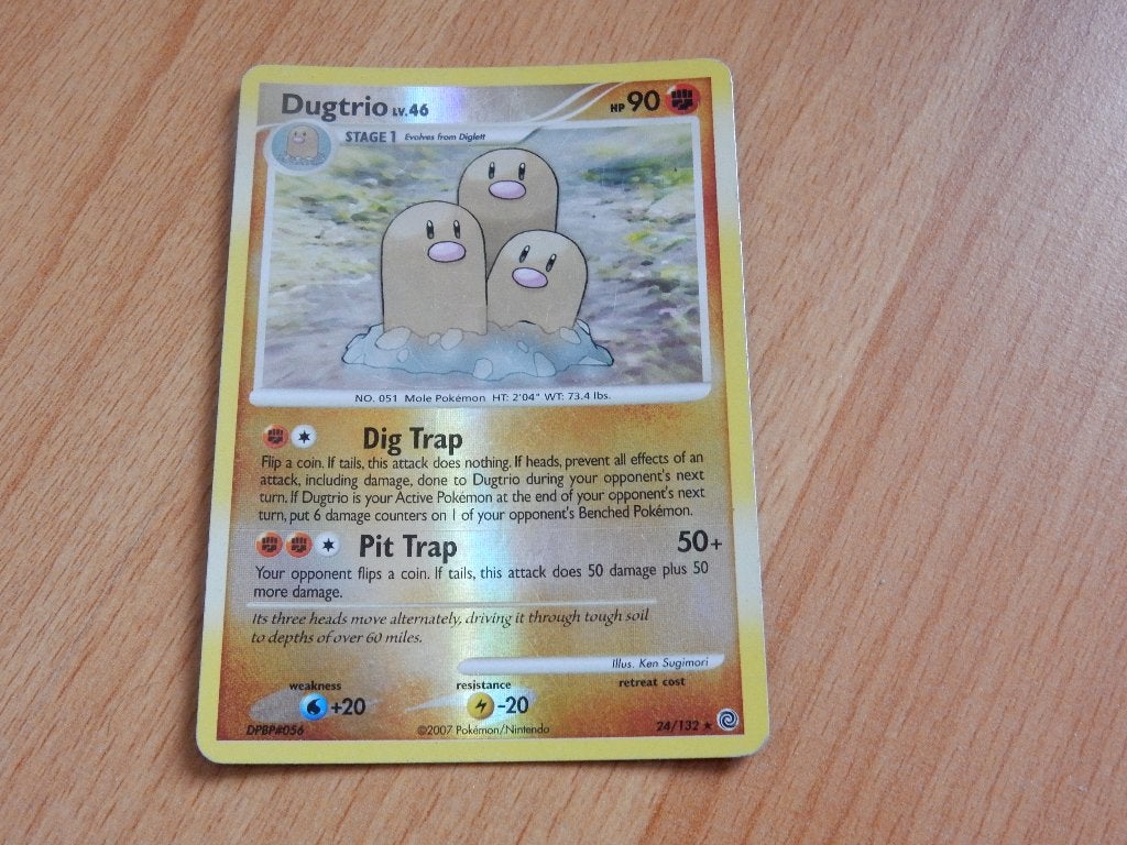 Dugtrio Reverse kaart: Diamond & Pearl - Secret Wonders, Ophalen of Verzenden, Zo goed als nieuw, Losse kaart