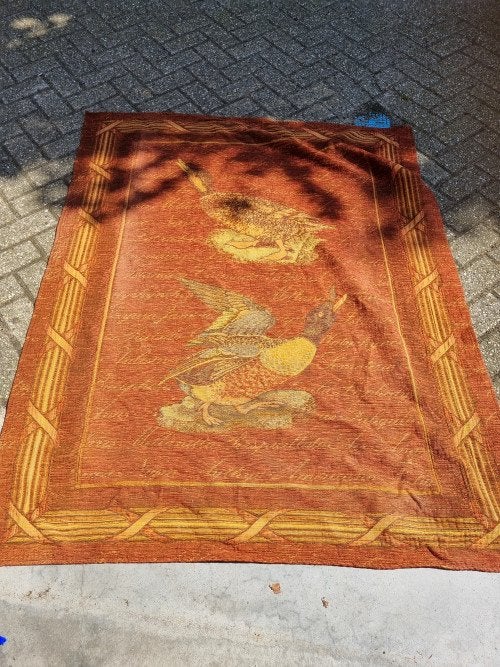 tafelkleed/ wandkleed eenden mannetje en vrouwtje, Huis en Inrichting, Ophalen of Verzenden, 'T Olde Gre-j, Info@toldegrej.nl