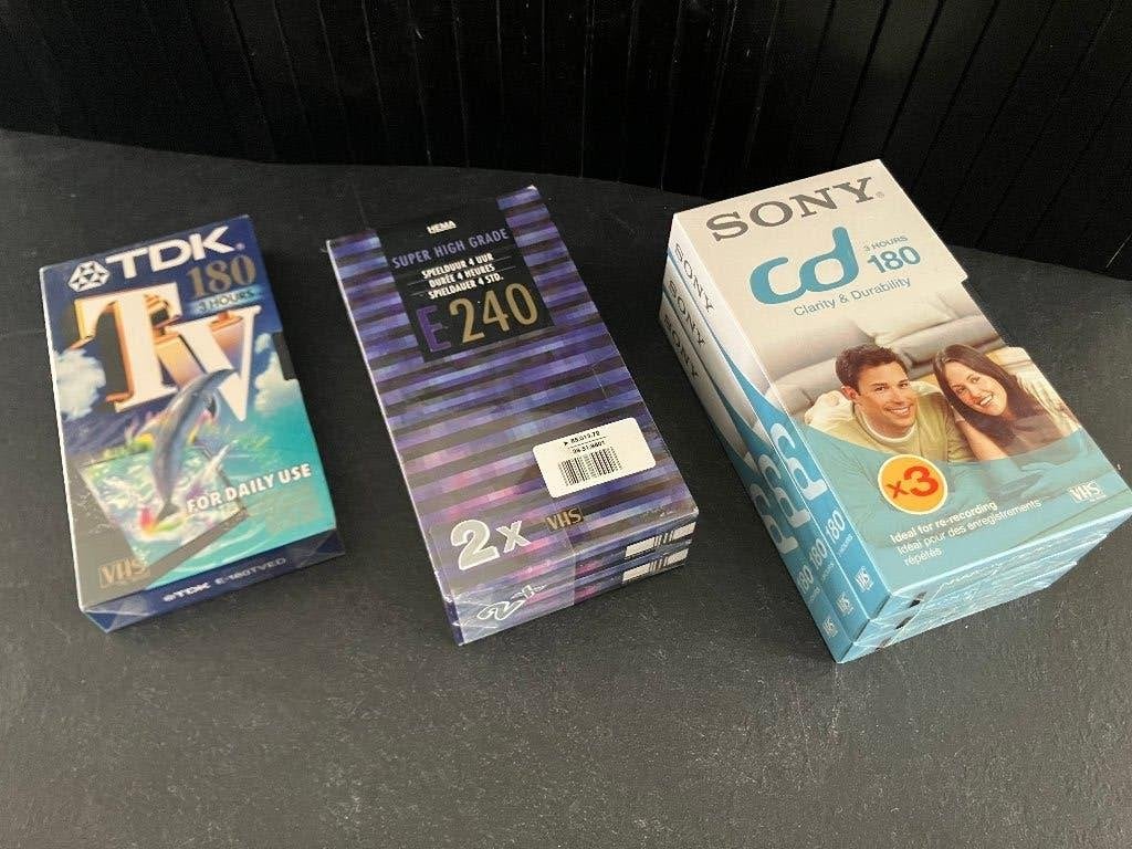 Set van 6 nieuwe, ongebruikte VHS videobanden (gesealed), Alle leeftijden, Overige genres, Ophalen of Verzenden, Nieuw in verpakking