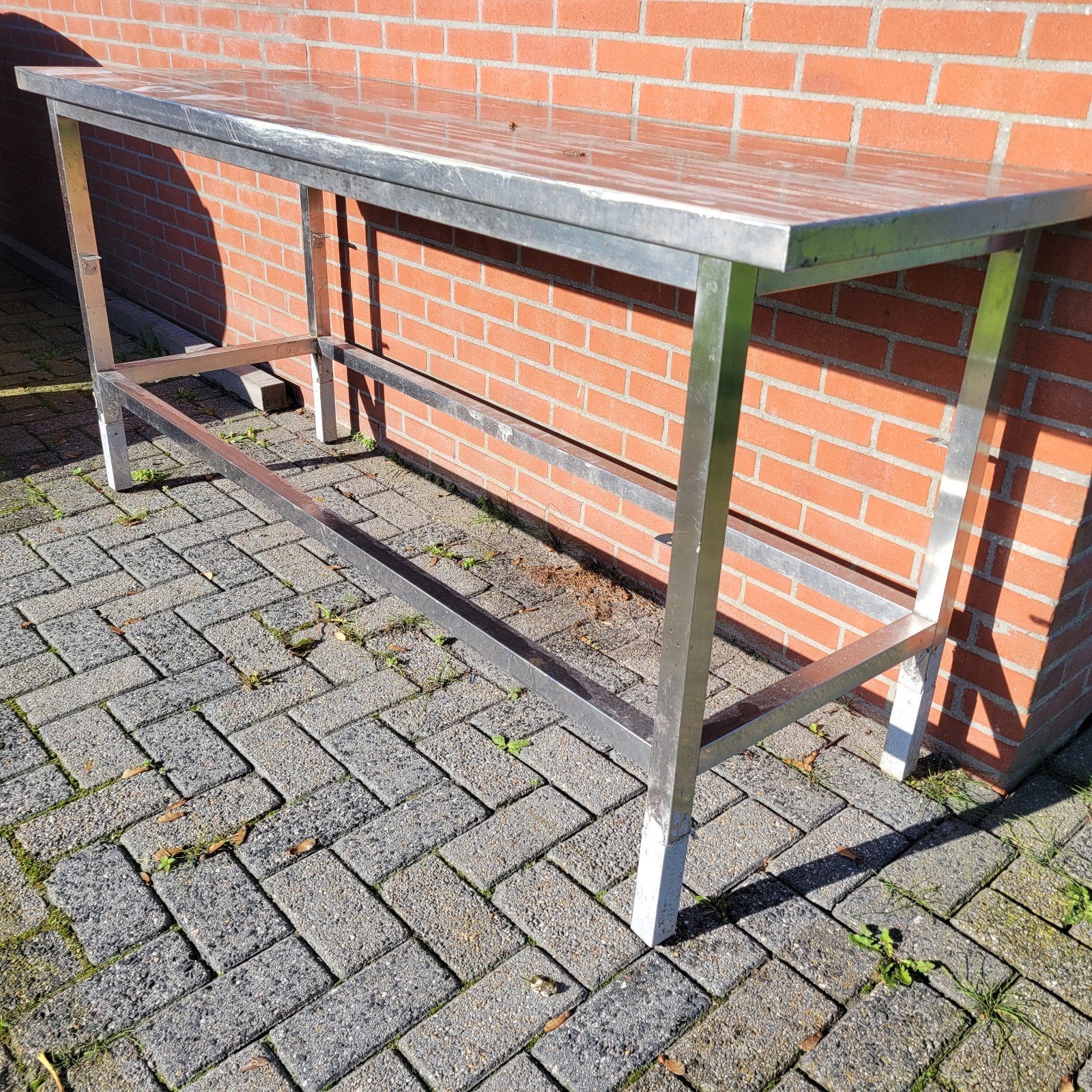 RVS Werkbank 190x65x90 cm – Horeca, Garage, Werkplaats, Ophalen, Gebruikt