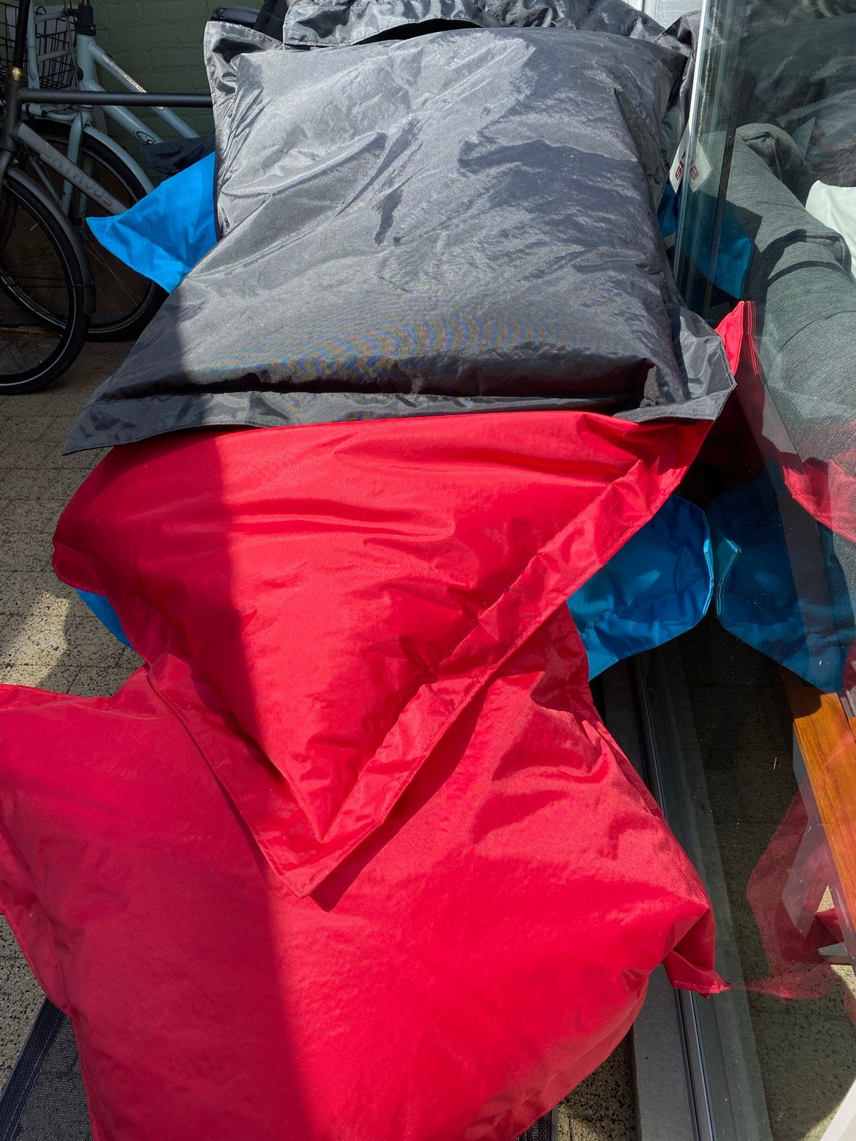 Sit&Joy kussens - Rood, Zwart of Blauw, Overige merken, Gebruikt, Meerkleurig, Vierkant