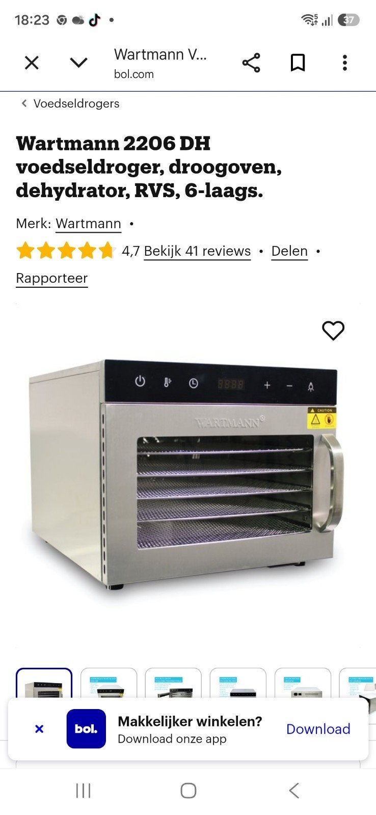voedsel droog oven watermann nieuw, Ophalen of Verzenden, Nieuw