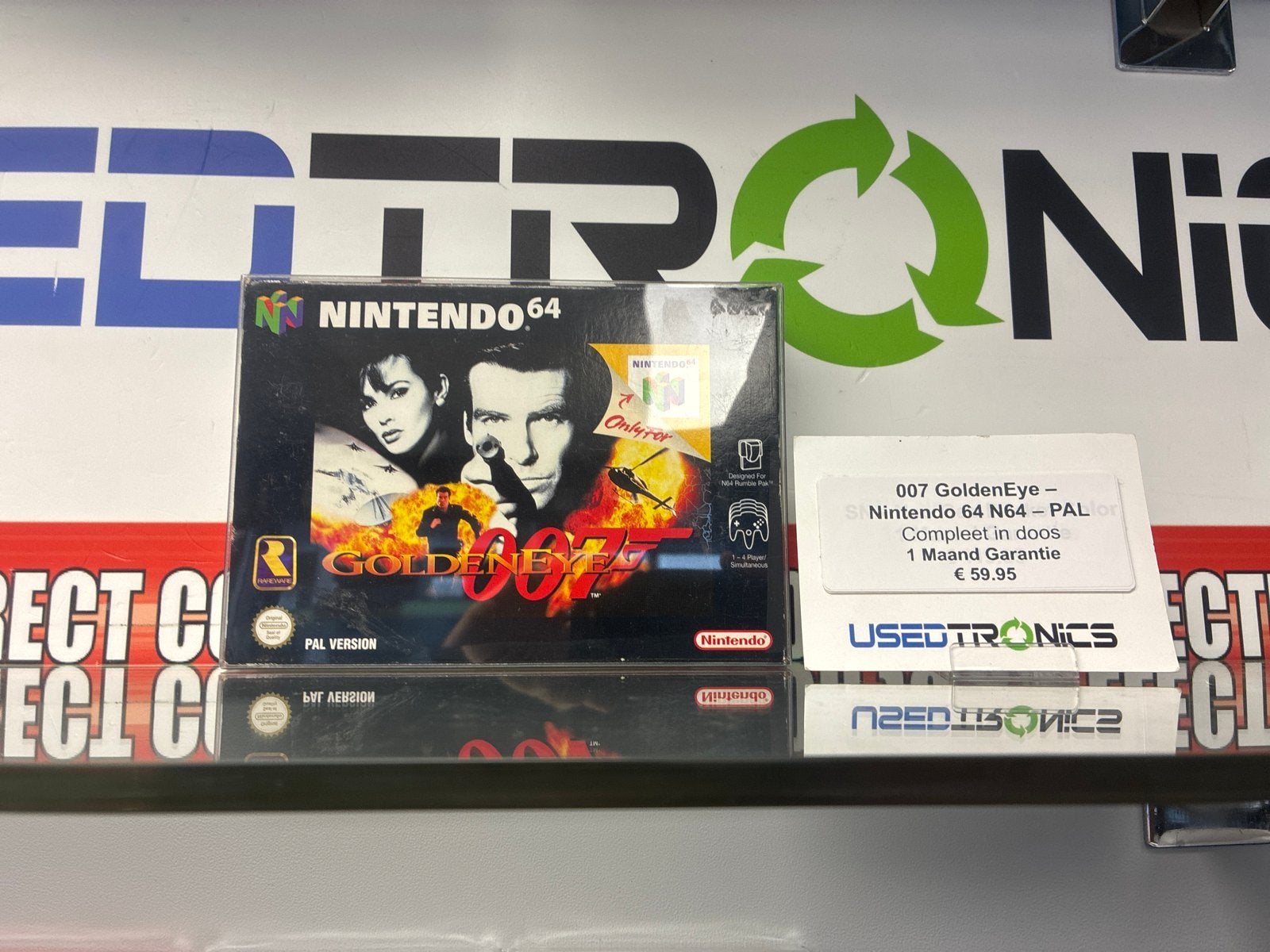 GoldenEye 007 N64 - PAL Compleet in doos, Shooter, Eén computer, Ophalen of Verzenden, Zo goed als nieuw