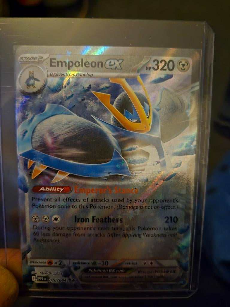 Empoleon ex Pokémon Kaart (Foil) - Zeldzaam!, Ophalen of Verzenden, Zo goed als nieuw, Losse kaart, Foil