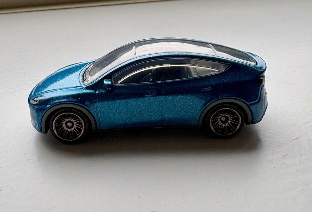 Matchbox Tesla Model Y blauw, Ophalen of Verzenden, Nieuw, Auto