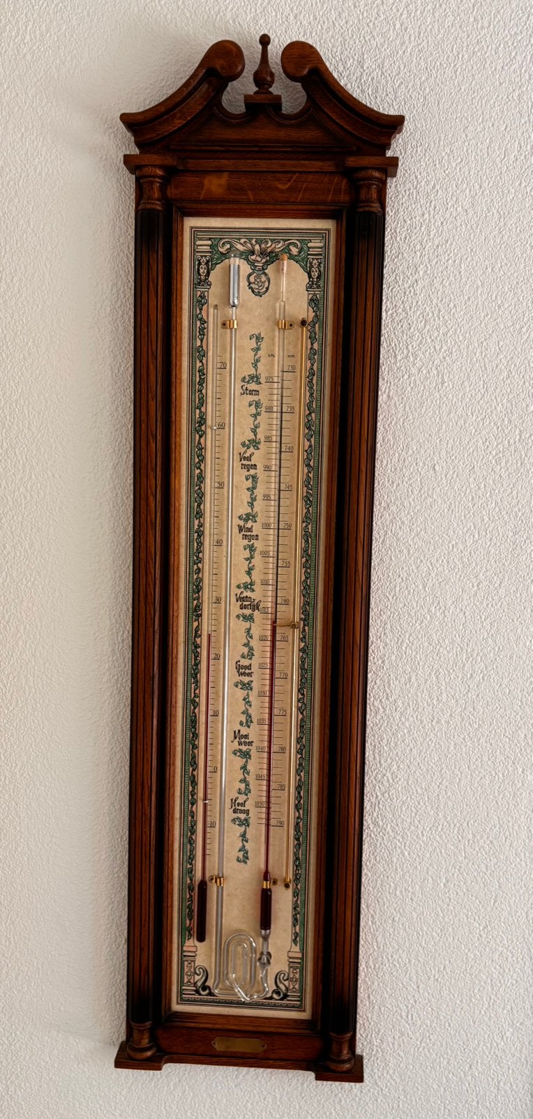 Merk Kennethson Kwikbarometer - Antieke Weerstation, Ophalen, Gebruikt, Barometer