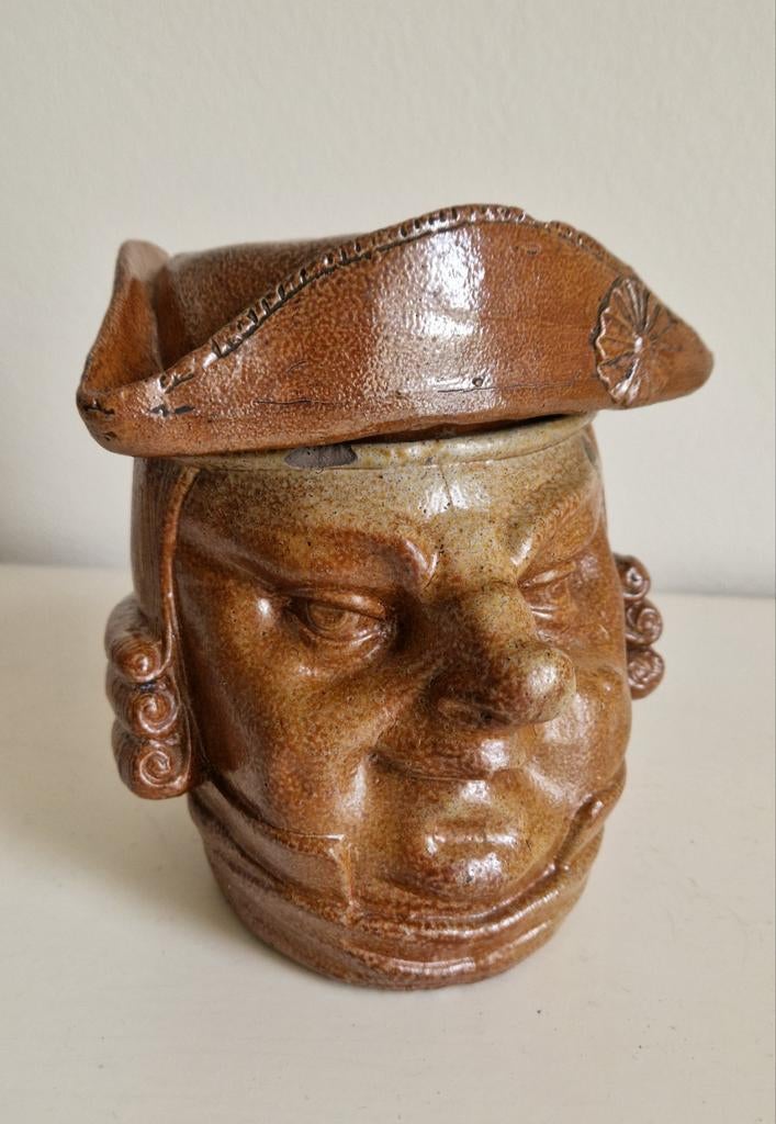 Steengoed gezichtskan/tabakspot c.1890-1920, Antiek en Kunst, Antiek | Keramiek en Aardewerk, Ophalen of Verzenden