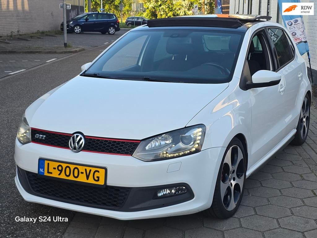 Volkswagen Polo 1.4 TSI GTI*1e eig/automaat*pano*airco ijs*r, Euro 5, 4 cilinders, Wit, 630 kg