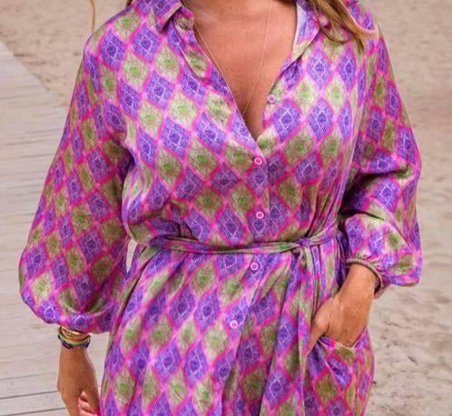 Fuchsia jurk one size NIEUW Hip en Go, Kleding | Dames, Maat 38/40 (M), Verzenden, Nieuw, Roze