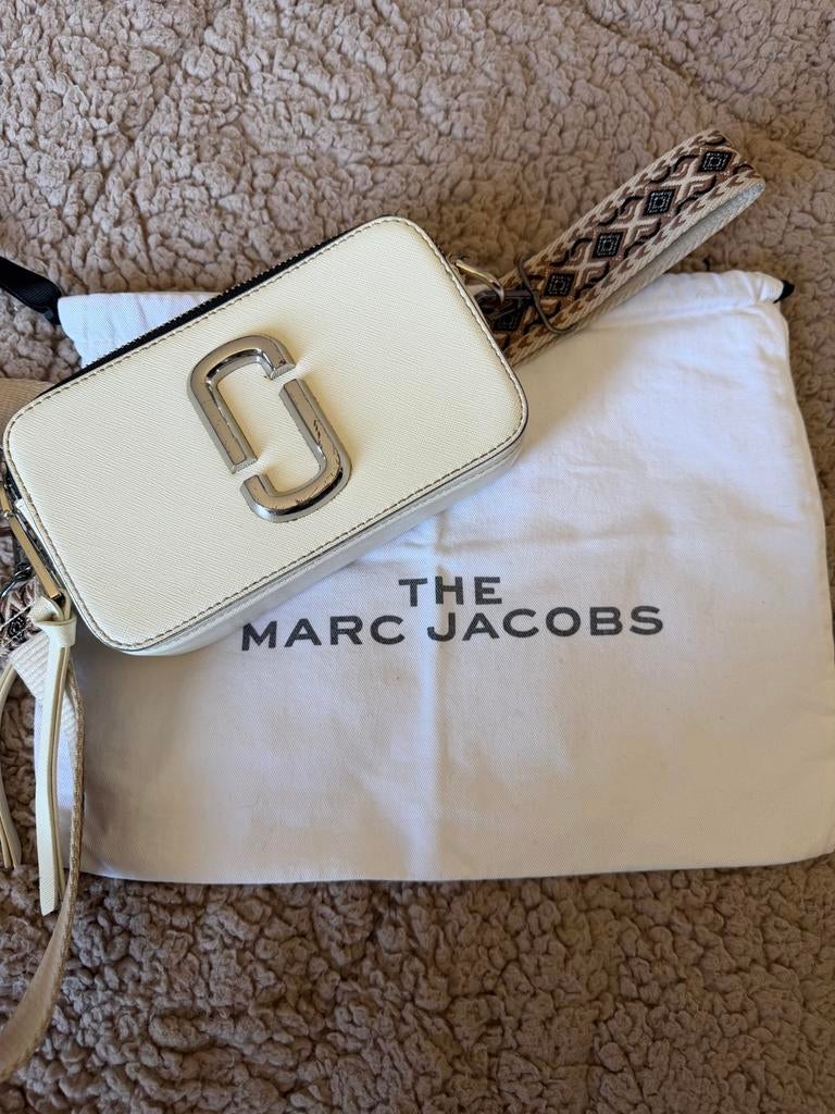 Marc Jacobs Snapshot Crossbody Tas Wit, Sieraden, Tassen en Uiterlijk, Tassen | Damestassen, Ophalen of Verzenden, Gebruikt, Wit