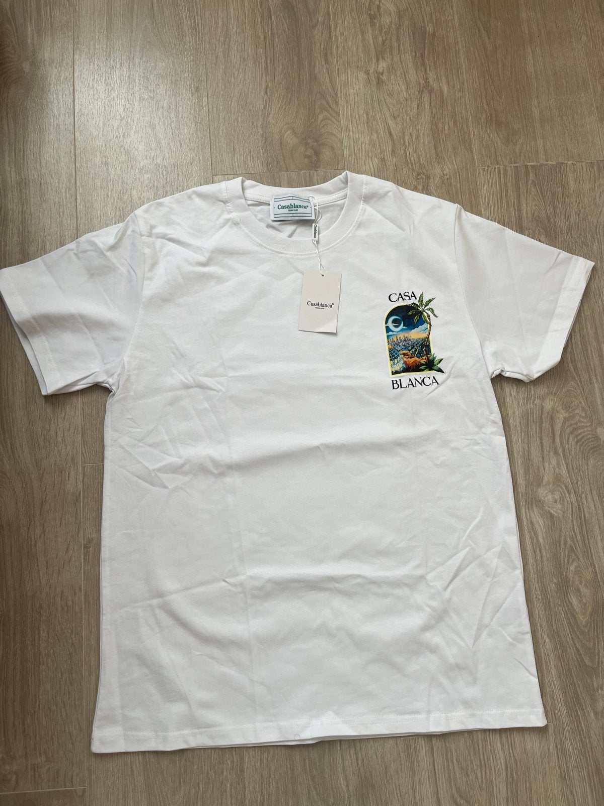 Casablanca T-shirt met print - Nieuw met labels, Ophalen of Verzenden, Nieuw, Maat 48/50 (M), Wit