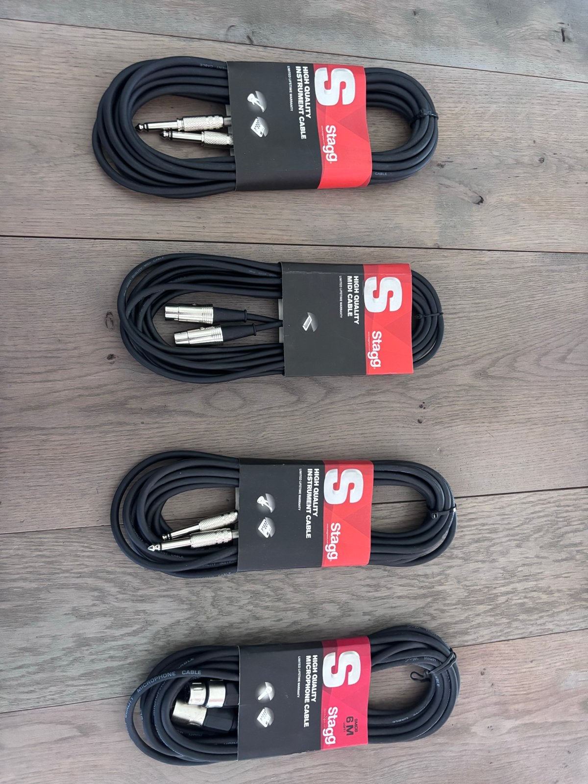 Stagg kabels 6m - Nieuw (instrument, MIDI, microfoon), Muziek en Instrumenten, Ophalen of Verzenden, Nieuw, Instrument