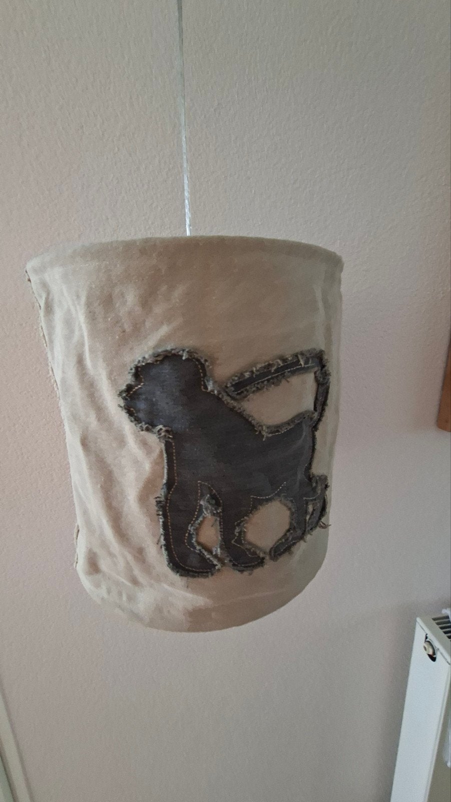 Hanglamp canvas, Huis en Inrichting, Lampen | Lampenkappen, Ophalen of Verzenden, Rond, Hanglamp