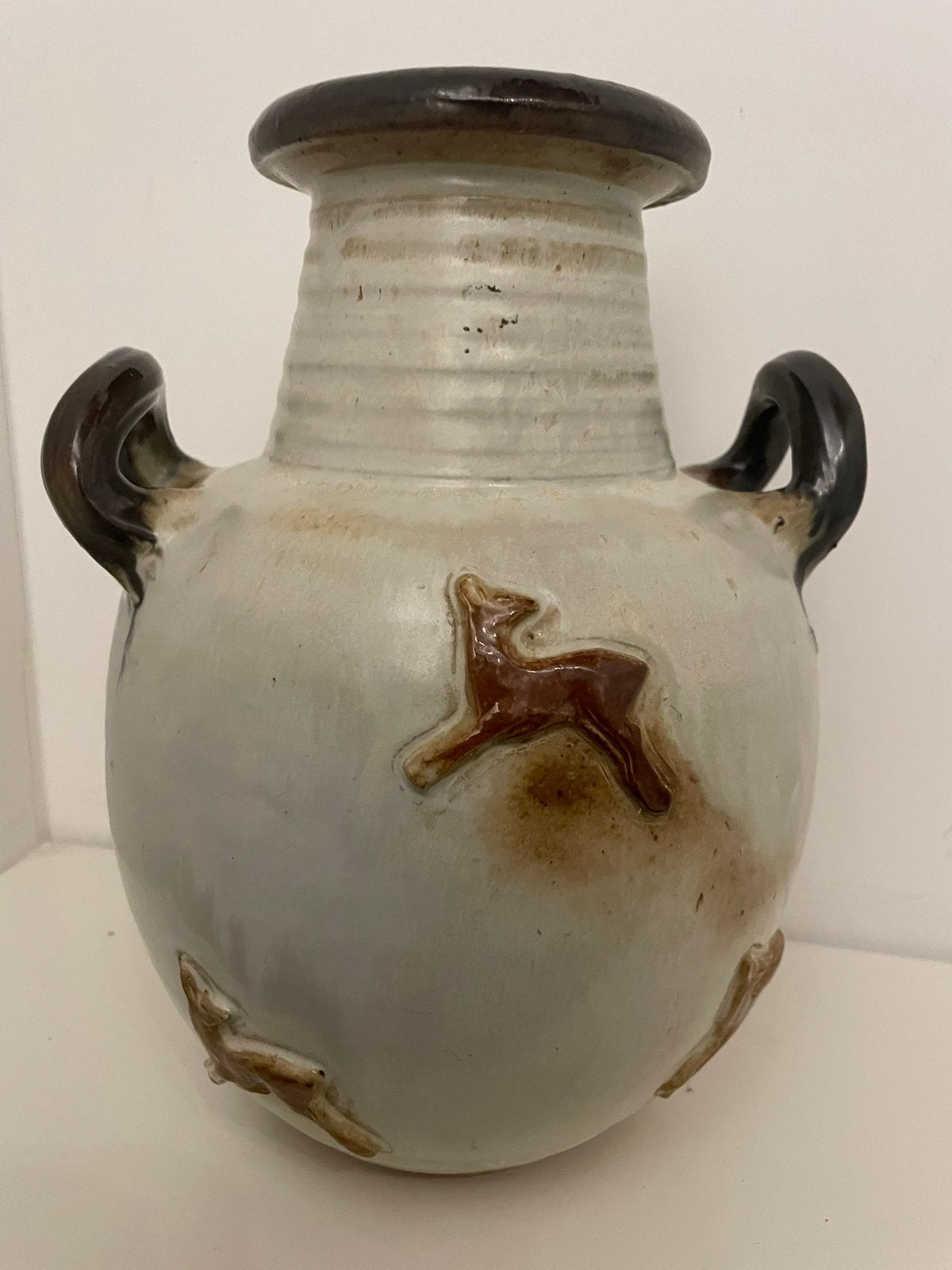 Art Deco vaas “Vase aux Cerfs” - Roger Guérin - ca. 1930, Antiek en Kunst, Ophalen of Verzenden
