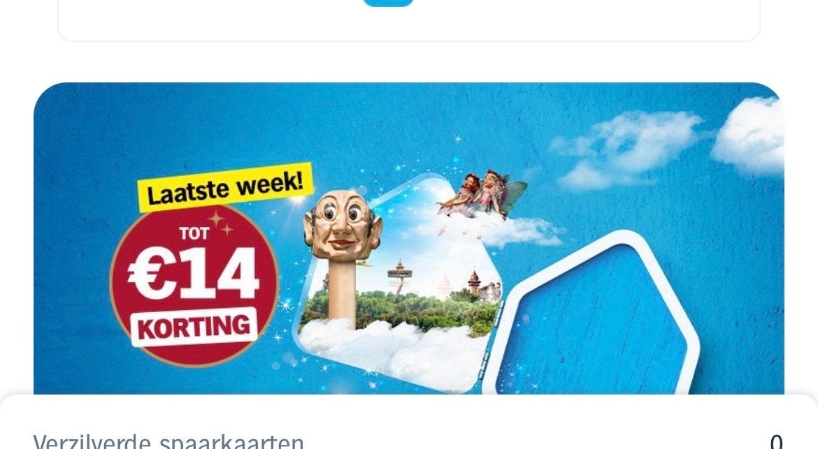6 volle digitale spaarkaarten Efteling inwisselen tot 21-6, Drie personen of meer, Kortingsbon, Pretpark