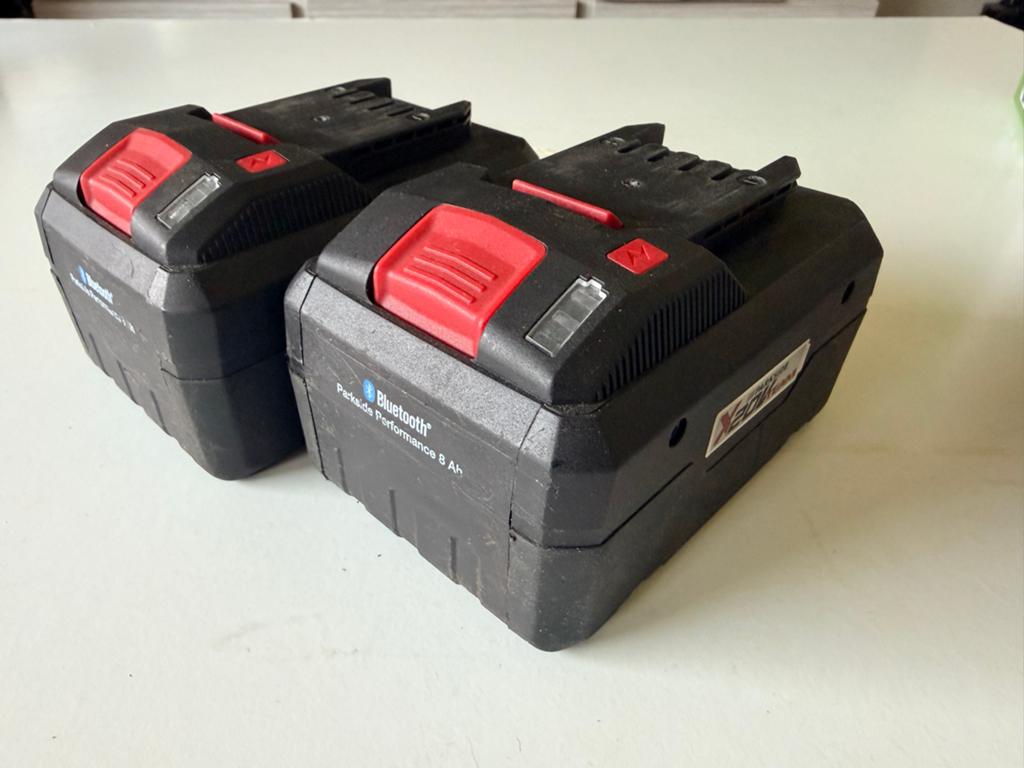 2x Parkside Performance 8Ah X20V Smart Bluetooth accu, Ophalen, Gebruikt, Overige typen