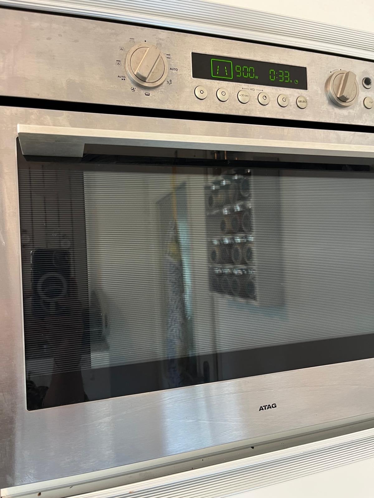 ATAG Inbouw Combi-oven met Magnetronfunctie, Ophalen, 45 tot 50 cm, Gebruikt, Hete lucht
