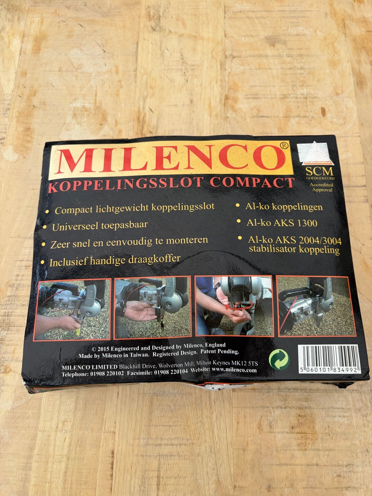 Milenco Compact Koppelingsslot SCM Goedgekeurd, Ophalen, Zo goed als nieuw
