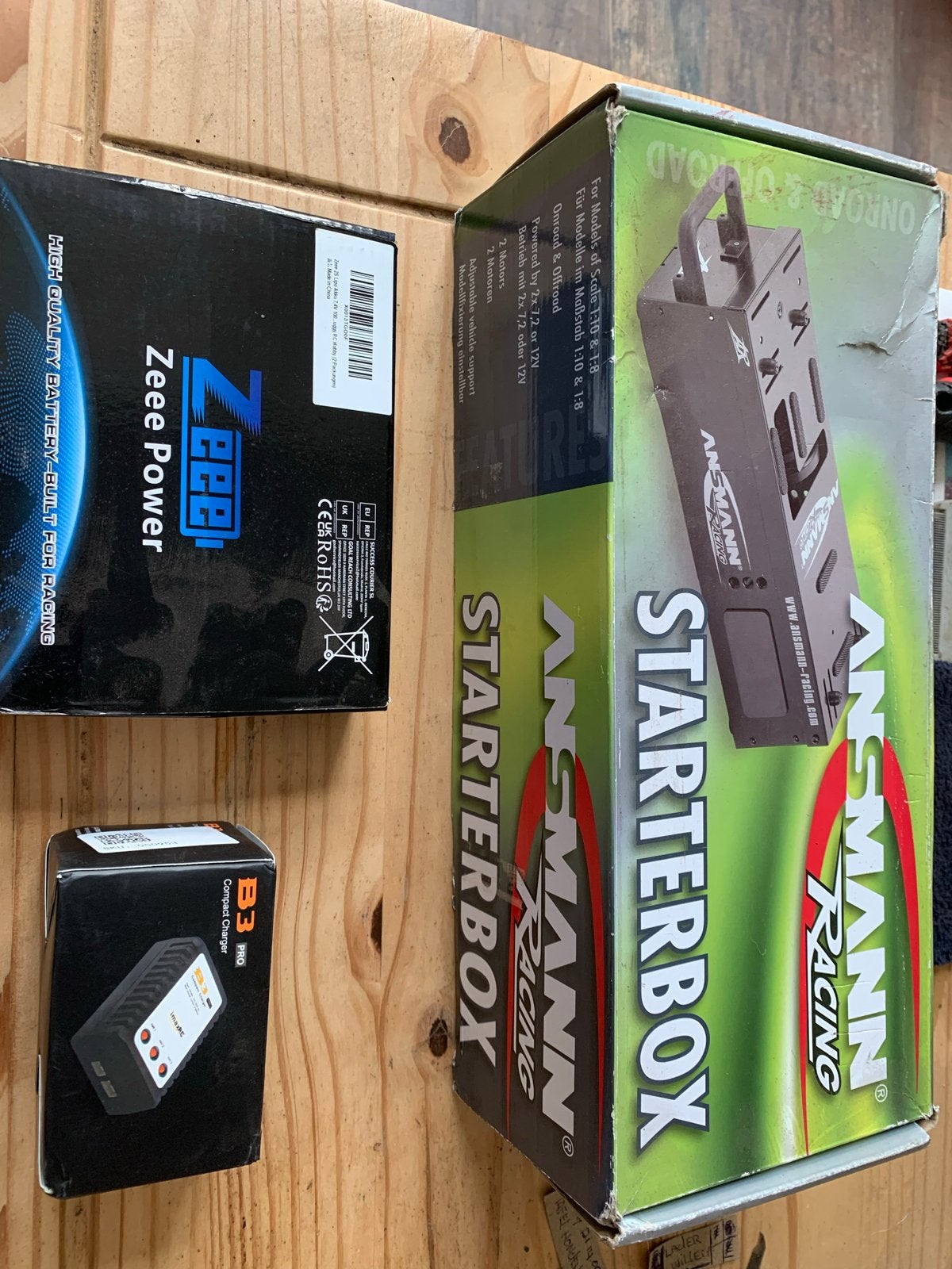 RC Starterbox, Lipo accu's en lader - compleet pakket, Ophalen of Verzenden, Zo goed als nieuw, Onderdeel, Nitro