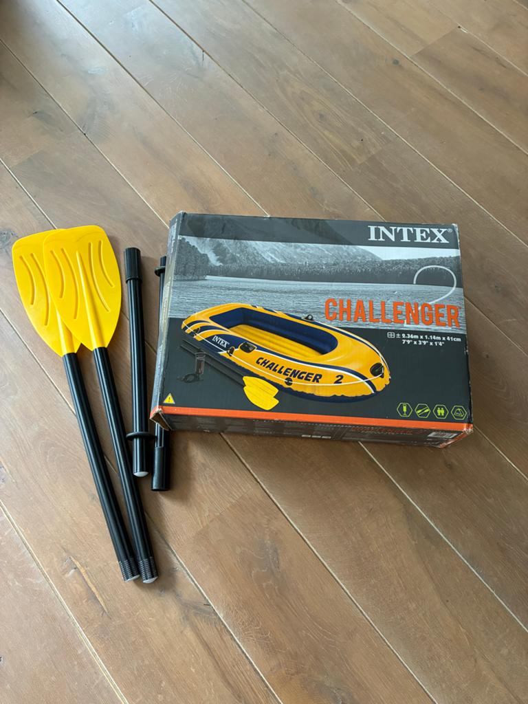 Intex Challenger 2 opblaasboot met peddels, Kinderen en Baby's, Ophalen, Zo goed als nieuw