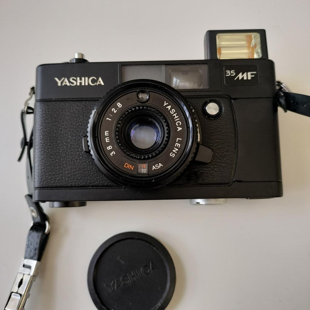 Yashica 35 MF 38mm 1:2.8, Ophalen of Verzenden, Gebruikt, Compact, Overige Merken